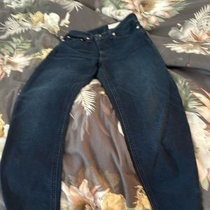 Rag n Bone size 27 high rise skinny jeans in dark blue wash